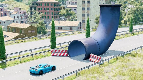 Mobil vs Pipes - BeamNG Drive